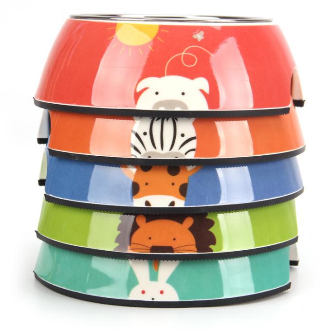 Melamine Stainless Steel Pet Cat Food Water Portable Dog Bowl