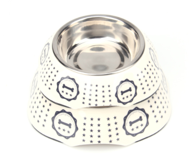 Wholesale Melamine and Stainless Steel Pet Dog Bowl