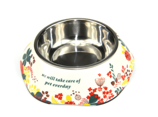Wholesale Melamine and Stainless Steel Pet Dog Bowl