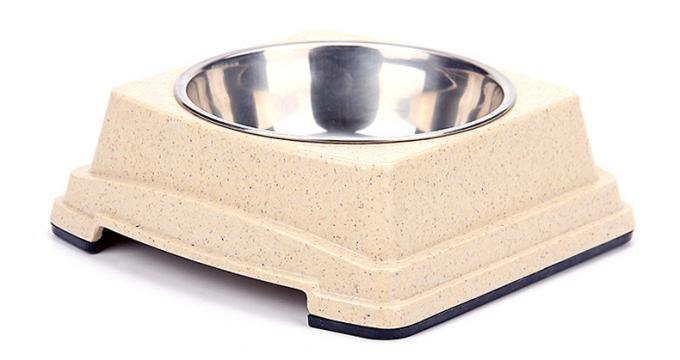 Good Quality Wholesale Hot Selling Bamboo Stainless Steel Dog Puppy Feeding Food Bowl