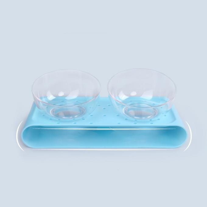 New Style 2-Bowls ABS Eco-Friendly Diner Set for Pet Feeding Food Bowl