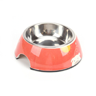  				Melamine Stainless Steel Pet Cat Food Water Portable Dog Bowl 	        