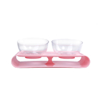  				New Style 2-Bowls ABS Eco-Friendly Diner Set for Pet Feeding Food Bowl 	        