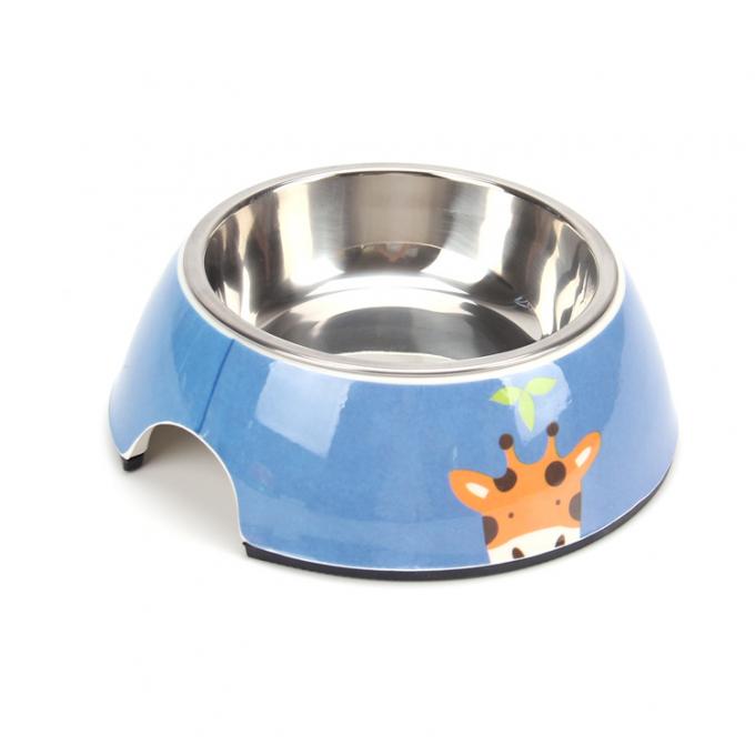 Melamine Stainless Steel Pet Cat Food Water Portable Dog Bowl