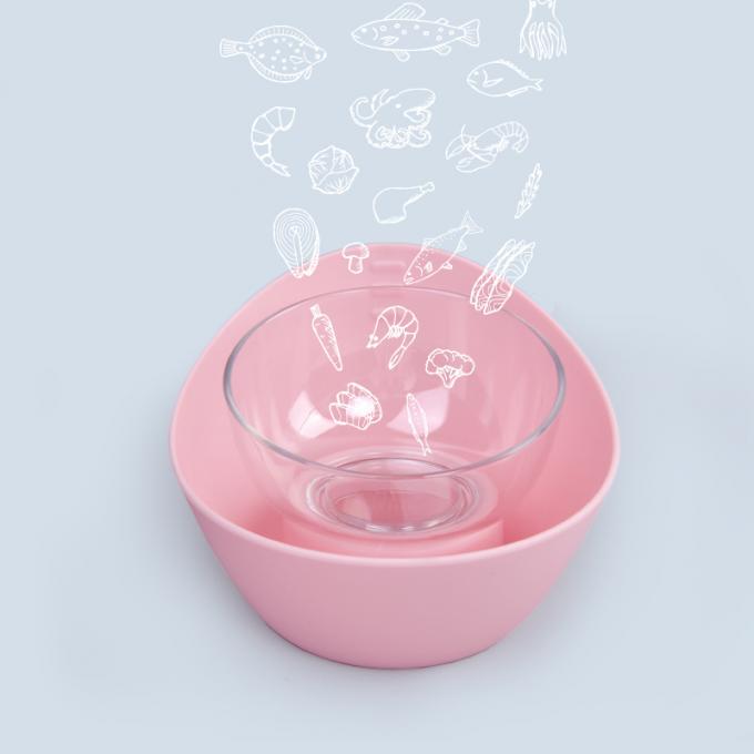   Elegant Design and Not Easy Broken Pet Food Water Feeding Bowl 