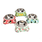  				Pet Bowl Stainless Steel Cat Dog Puppy Food Feeder Bowls 	        