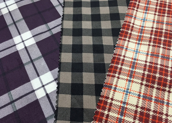 Un bon prix. Le coton 100% Ribstop barrent le tissu de velours côtelé du bout droit 21w en ligne