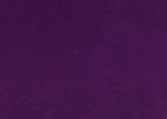 Purple Stretch Corduroy Fabric Breathable Cloth / Dress Fabric