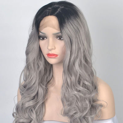 Natural Hairline Full Lace Human Hair Wigs With Bangs / Wet And Wavy Hair Extensions abc