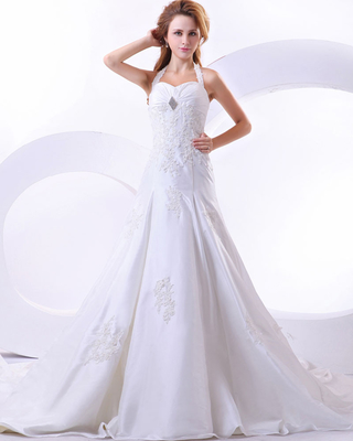 Un bon prix. Fait sur commande autour de la courroie de cou Appliques la robe de mariage pour birdal, filles, femmes en ligne