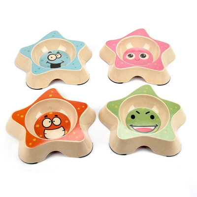 Good price  				Cute Pet Water Food Feeding Bamboo Dog Bowl 	         online