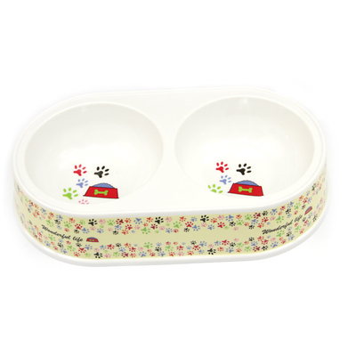 Good price  				Double Pet Food Bowl Melamine Cat&Dog Bowl 	         online
