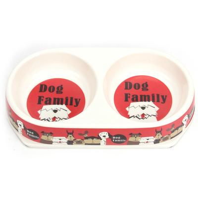 Good price  				Double Melamine Antibacterial Dog&Cat Pet Food Feeding Bowl 	         online
