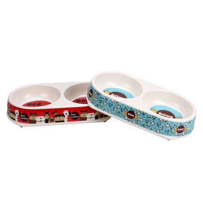  				Double Melamine Antibacterial Dog&Cat Pet Food Feeding Bowl 	        