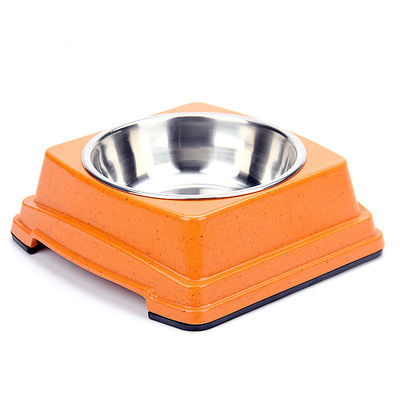  				Good Quality Wholesale Hot Selling Bamboo Stainless Steel Dog Puppy Feeding Food Bowl 	        