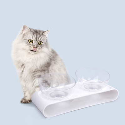 Un bon prix. Ensemble qui respecte l'environnement de wagon-restaurant de nouvel ABS du style 2-Bowls pour le bol de alimentation de nourriture d'animal familier en ligne