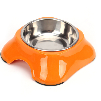Un bon prix. Nouvelle cuvette mignonne adaptée aux besoins du client en gros de chien d'acier inoxydable en ligne