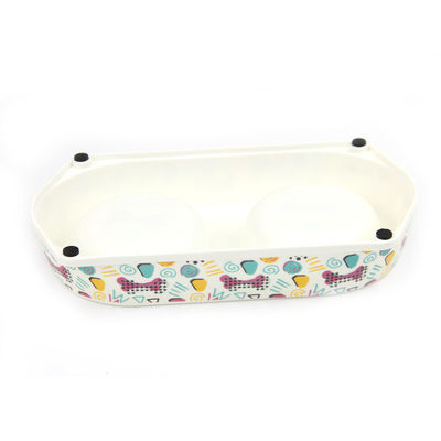  				Environmentally Natural Plant Resin Double Bamboo Fiber Pet Bowl 	        