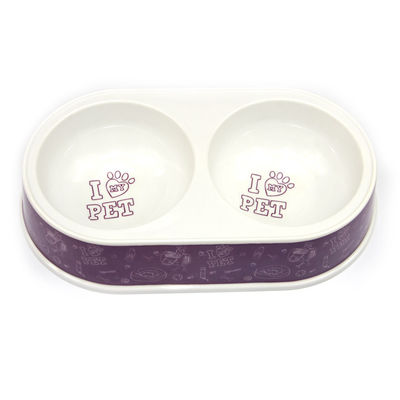  				Environmental Friendly Fashion Design Double Bamboo Fiber Pet Bowl 	        
